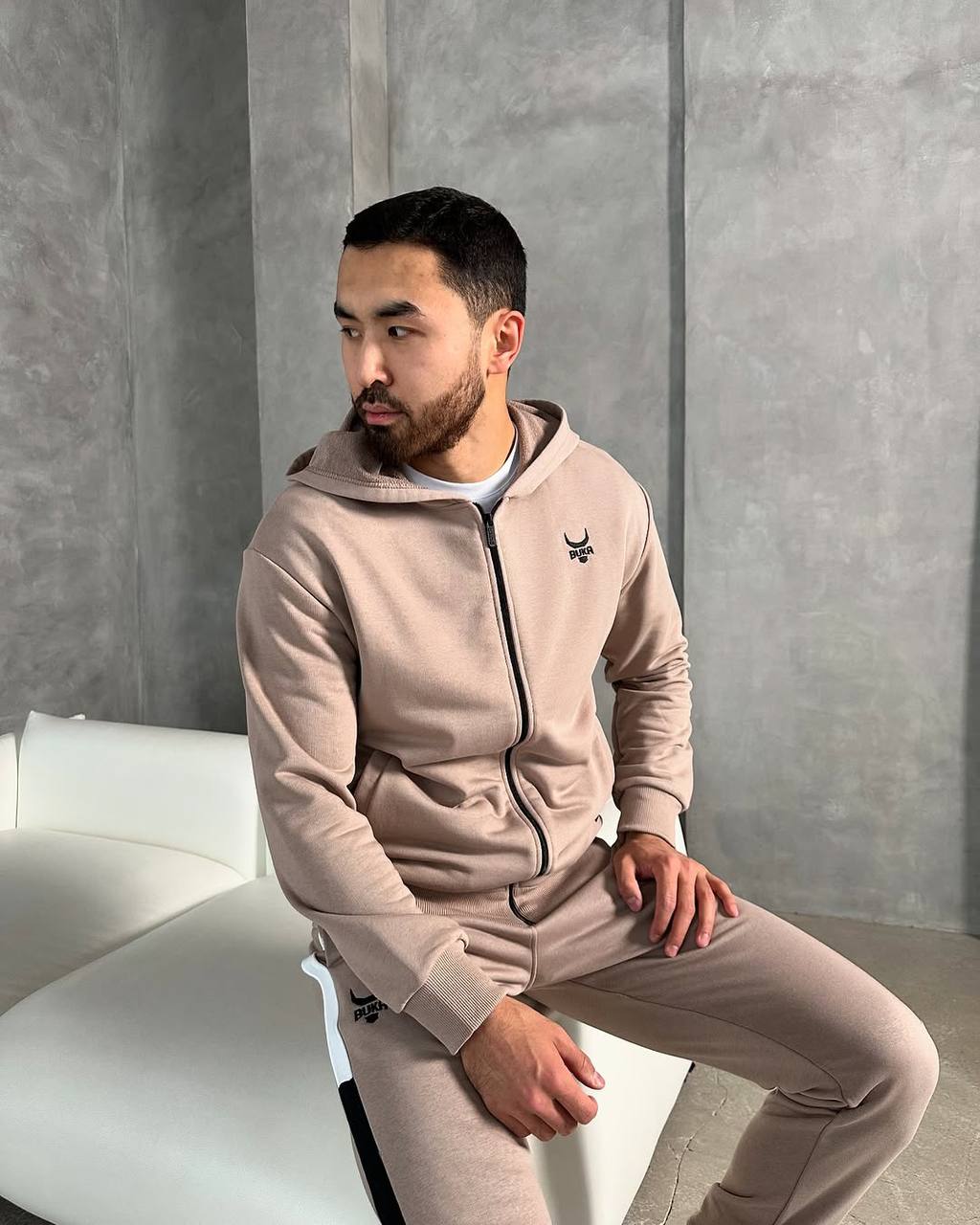 BUKA Beige Lifestyle Hoodie