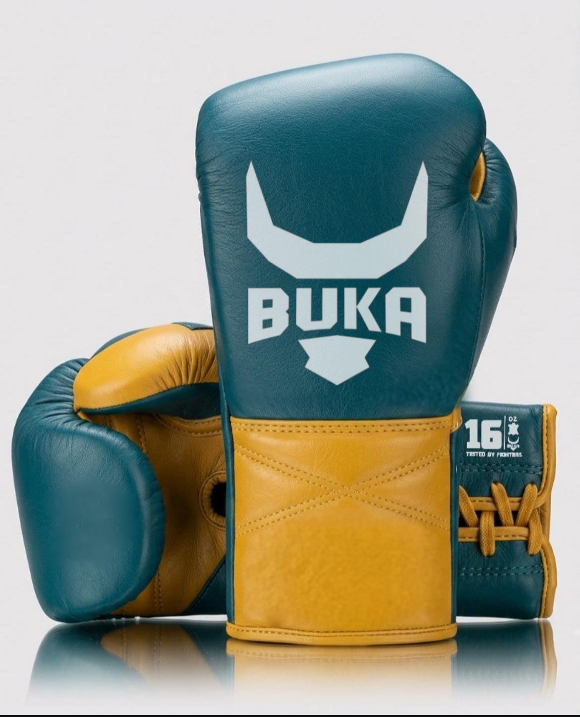 BUKA Green & Yellow Laced Gloves